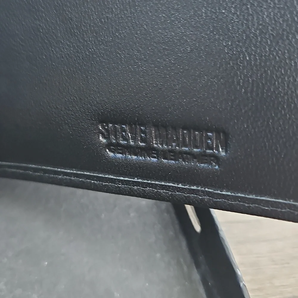 Steve Madden Charcoal GENUINE Leather Wallet RFID protrcted - Picture 5 of 6